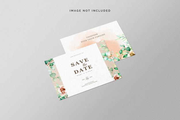 Save The Date Card Mockup Psd