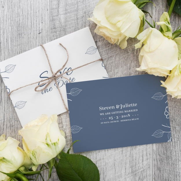 Save The Date Card Mockup Psd