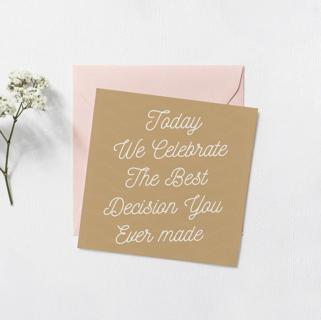 Save The Date Card Mockup Psd