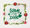 Save The Date Flowers Concept Mock-Up Psd