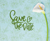 Save The Date Flowers Concept Mock-Up Psd