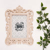 Save The Date Mock-Up Baroque Frame With Leaves Psd