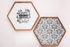 Save The Date Mock-Up Minimalist  Hexagonal Frames Psd