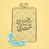 Save The Date Mock-Up Victorian Frame With Blue Flowers Psd