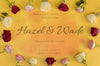 Save The Date Wedding And Frame Of Roses Psd