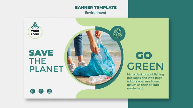 Save The Planet Concept Mock-Up Psd