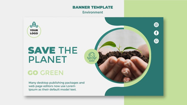Save The Planet Concept Mock-Up Psd