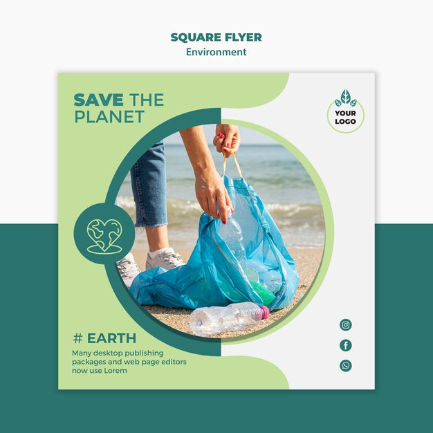 Save The Planet Concept Mock-Up Psd