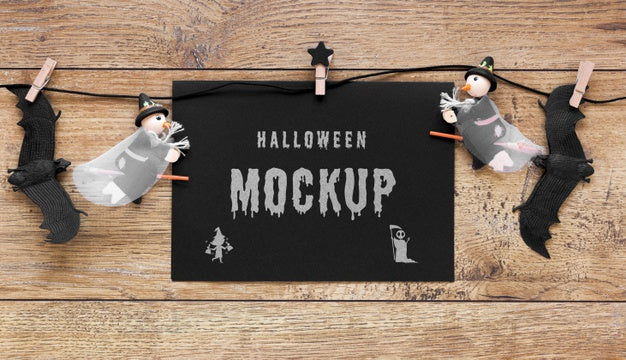 Scary Witches On Brooms Concept Psd