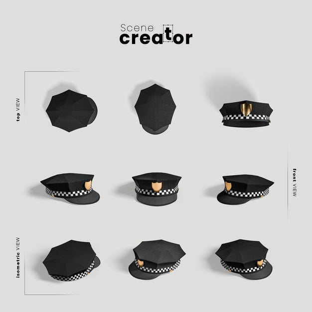 Scene Creator Carnival Policeman Hat Psd
