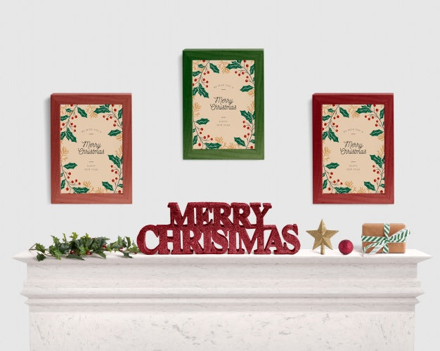 Scene Creator Mockup With Christmas Concept Psd