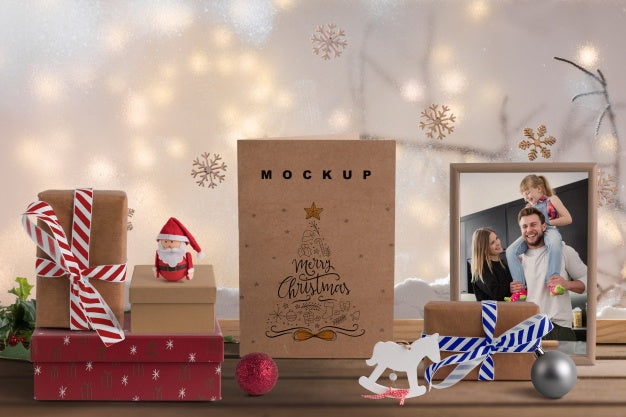 Scene Creator Mockup With Christmas Concept Psd