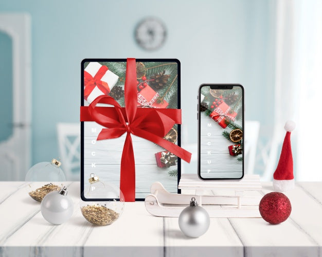 Scene Creator Mockup With Christmas Concept Psd