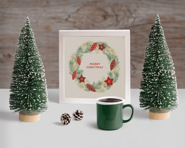 Scene Creator Mockup With Christmas Concept Psd