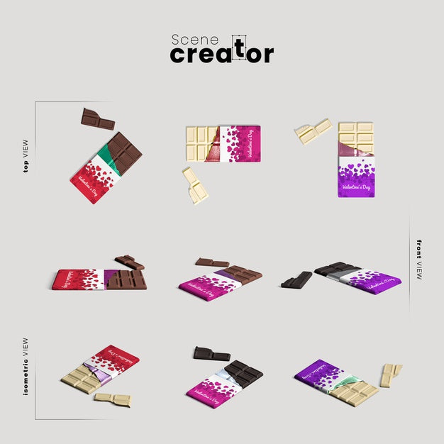 Scene Creator With Chocolate Bar Psd