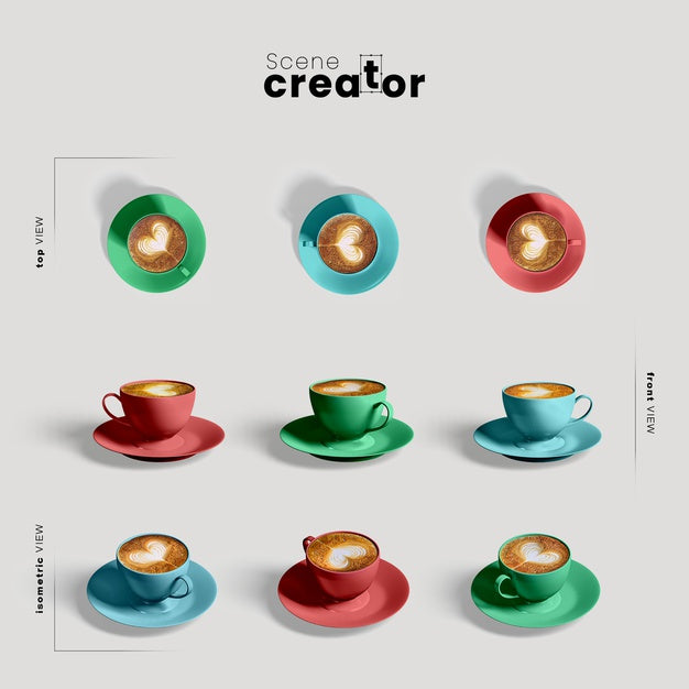 Scene Creator With Coffee Mug Psd