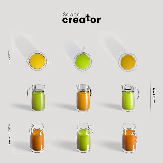 Scene Creator With Fresh Juice Psd