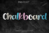 School Colored Chalkboard Text Effect Psd