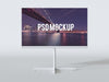 Screen On White Background Mock Up Psd
