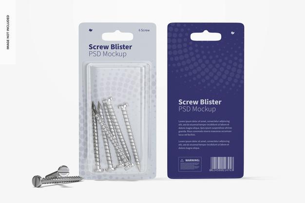 Screw Blister Mockup Psd