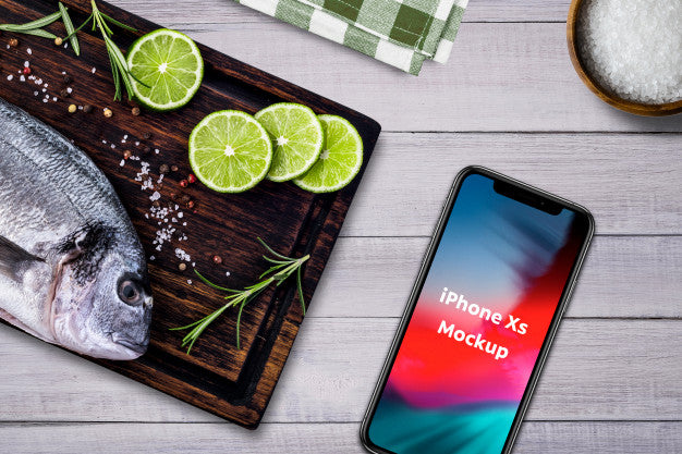 Seafood Restaurant Smartphone Mockup Psd