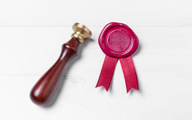 Seal Stamp Mock-Up Arrangement Psd
