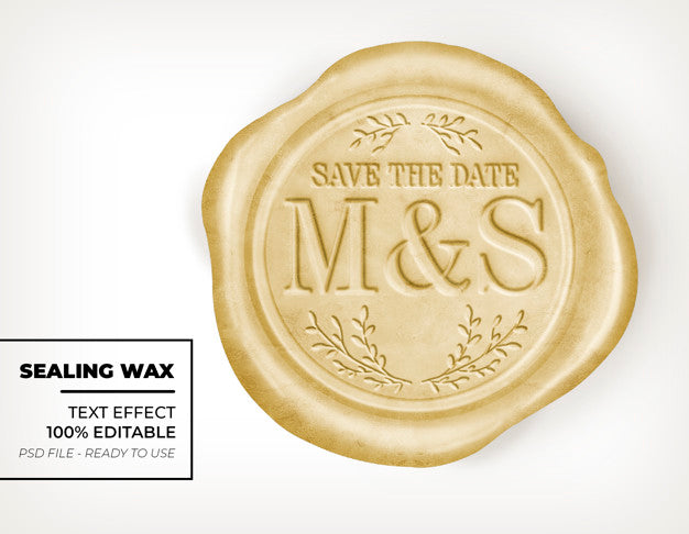 Sealing Wax Text Effect Psd