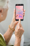 Senior Woman Using Smartphone Psd