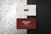 Set Of Business Card Mock Up On Marble Surface Psd