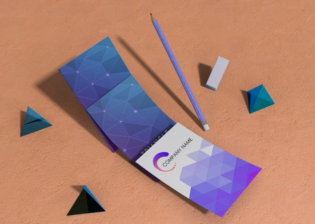Set Of Business Corporate Identity Mock-Up Ad Geometrical Shapes Psd