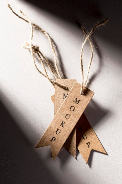 Set Of Clothing Mock-Up Tags Psd