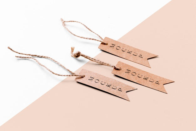 Set Of Clothing Mock-Up Tags Psd