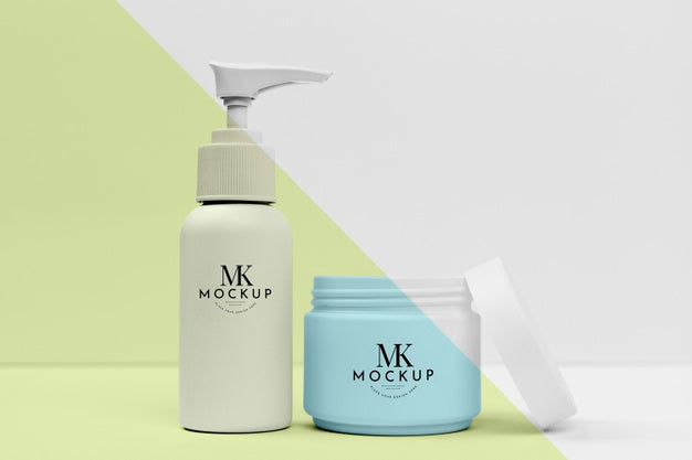 Set Of Cosmetic Products For Beauty Mock-Up Psd