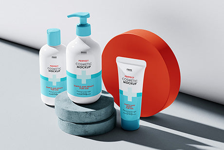 Set Of Cosmetics Mockup