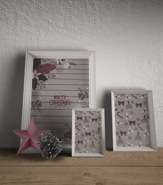 Set Of Different Frame Size On Floor Psd