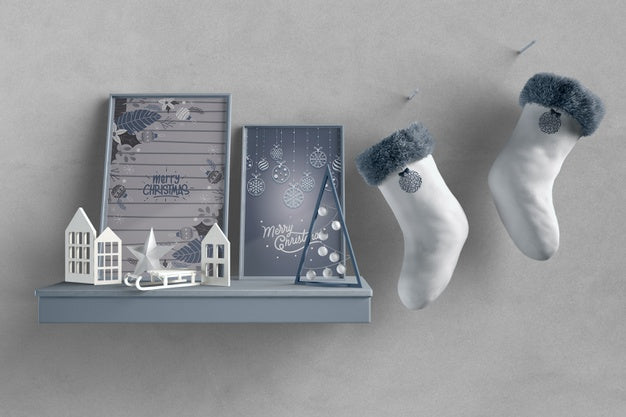 Set Of Frames With Sock Pair Beside Psd