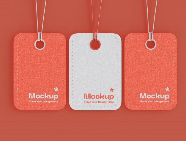 Set Of Label Price Tags Mockup Psd