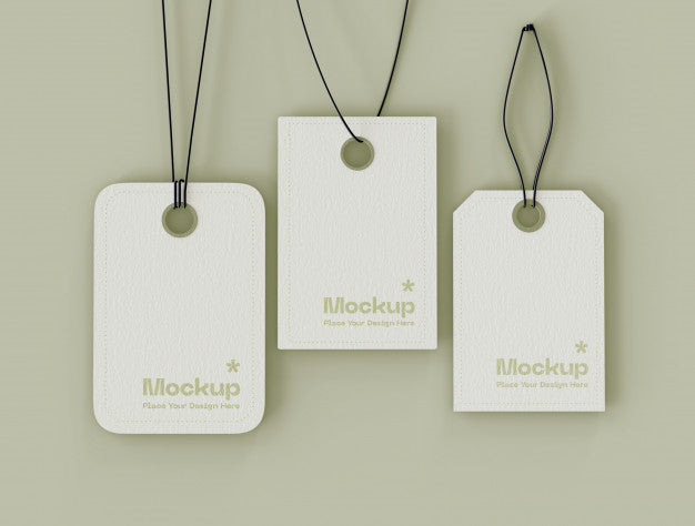 Set Of Label Price Tags Mockup Psd