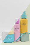 Set Of Mock-Up Beauty Products With Ribbon Psd