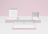 Set Of Open Pink Jewellery Boxes Psd