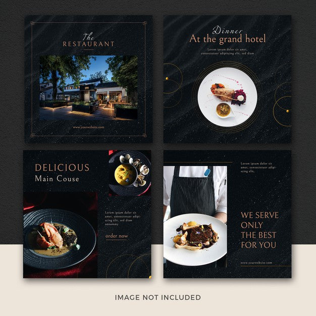 Set Of Restaurant Banners Psd