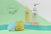 Set Of Skincare Cosmetic Products Psd