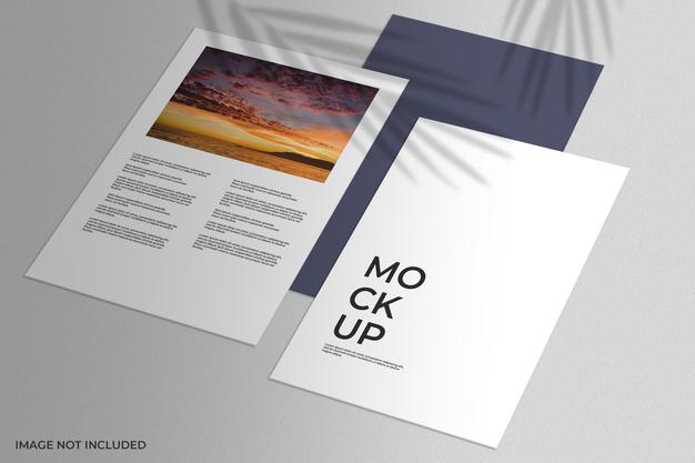 Set Of Three Sheets Mockup Psd