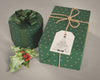 Set Og Gifts Wrapped In Decorative Green Paper Psd