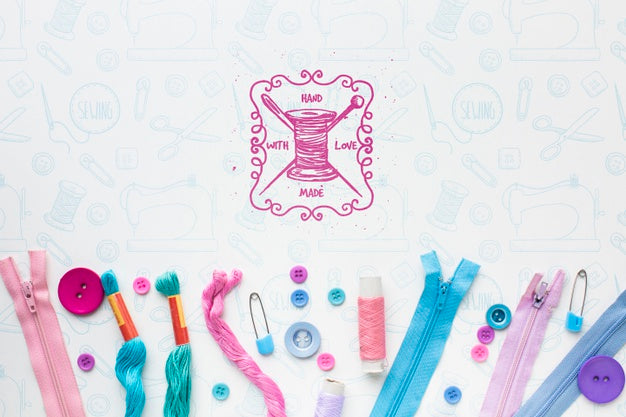 Sewing Tools With Mock-Up Psd