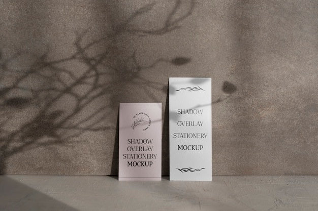 Shadow Overlay Stationery Mockup Psd