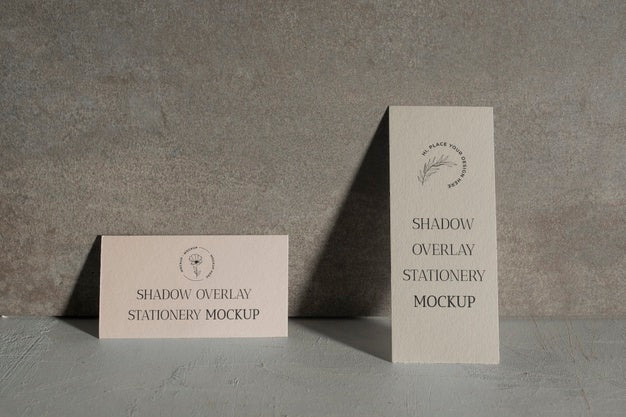 Shadow Overlay Stationery Mockup Psd
