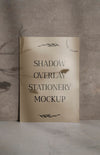 Shadow Overlay Stationery Mockup Psd