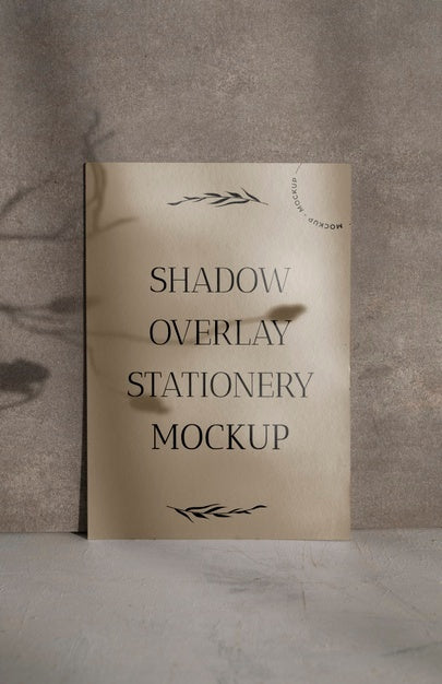 Shadow Overlay Stationery Mockup Psd