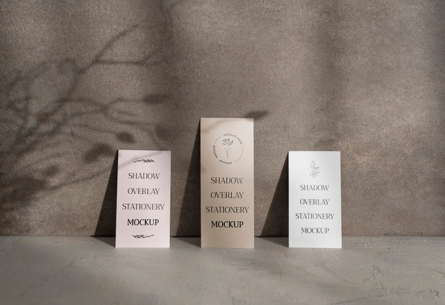 Shadow Overlay Stationery Mockup Psd
